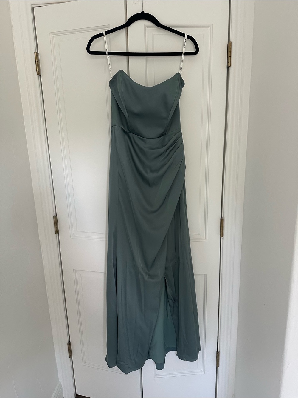 Birdy Grey Anne Matte Satin Dress in Sea Glass